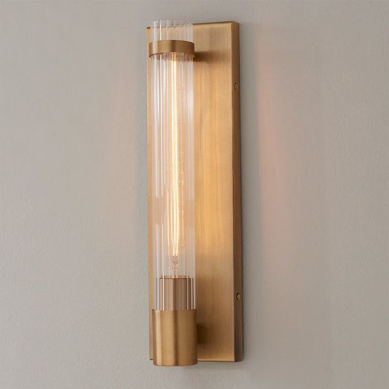 Fluted Cylinder Glass Sconce | Shades of Light