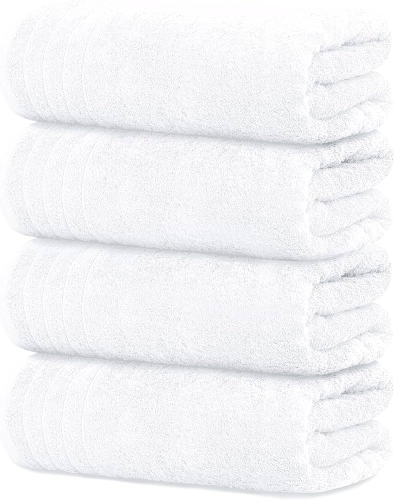 Tens Towels Large Bath Towels, 100% Cotton, 30 x 60 Inches Extra Large Bath Towels, Lighter Weigh... | Amazon (US)