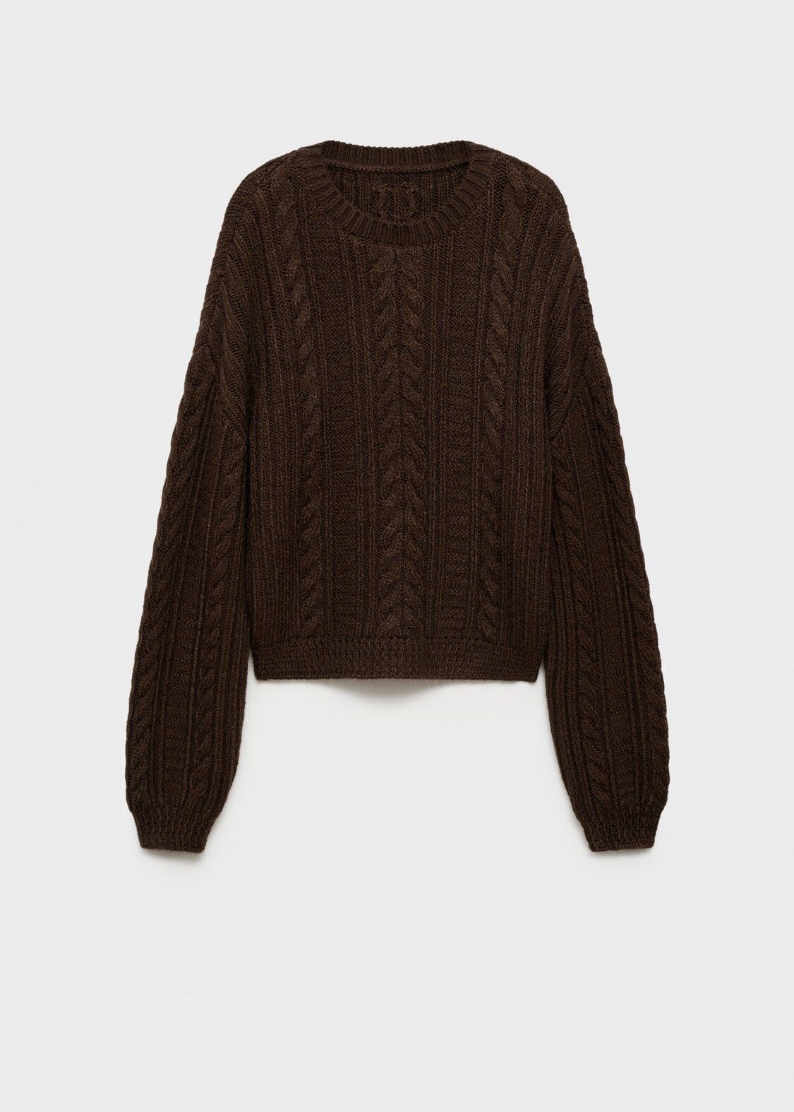 Round-neck braided sweater | MANGO (UK)
