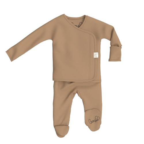 Bonsie Skin to Skin Babywear Footie - Baby Footed One Piece - Milk (3-6 Months) | Amazon (US)