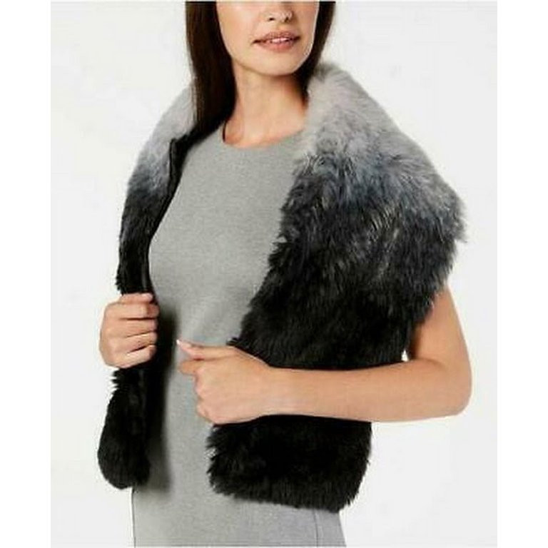 I.n.c. Ombre Faux-Fur Stole Title: Black | Walmart (US)