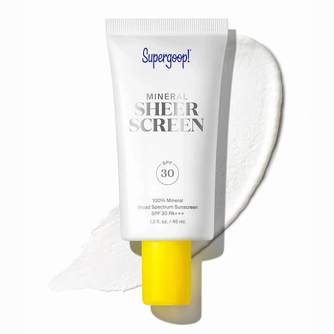 Supergoop! Mineral Sheerscreen SPF 30 PA+++, 1.5 fl oz - 100% Mineral, Broad Spectrum Face Sunscr... | Amazon (US)