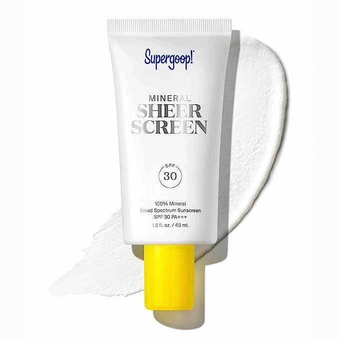 Supergoop! Mineral Sheerscreen SPF 30 PA+++, 1.5 fl oz - 100% Mineral, Broad Spectrum Face Sunscr... | Amazon (US)