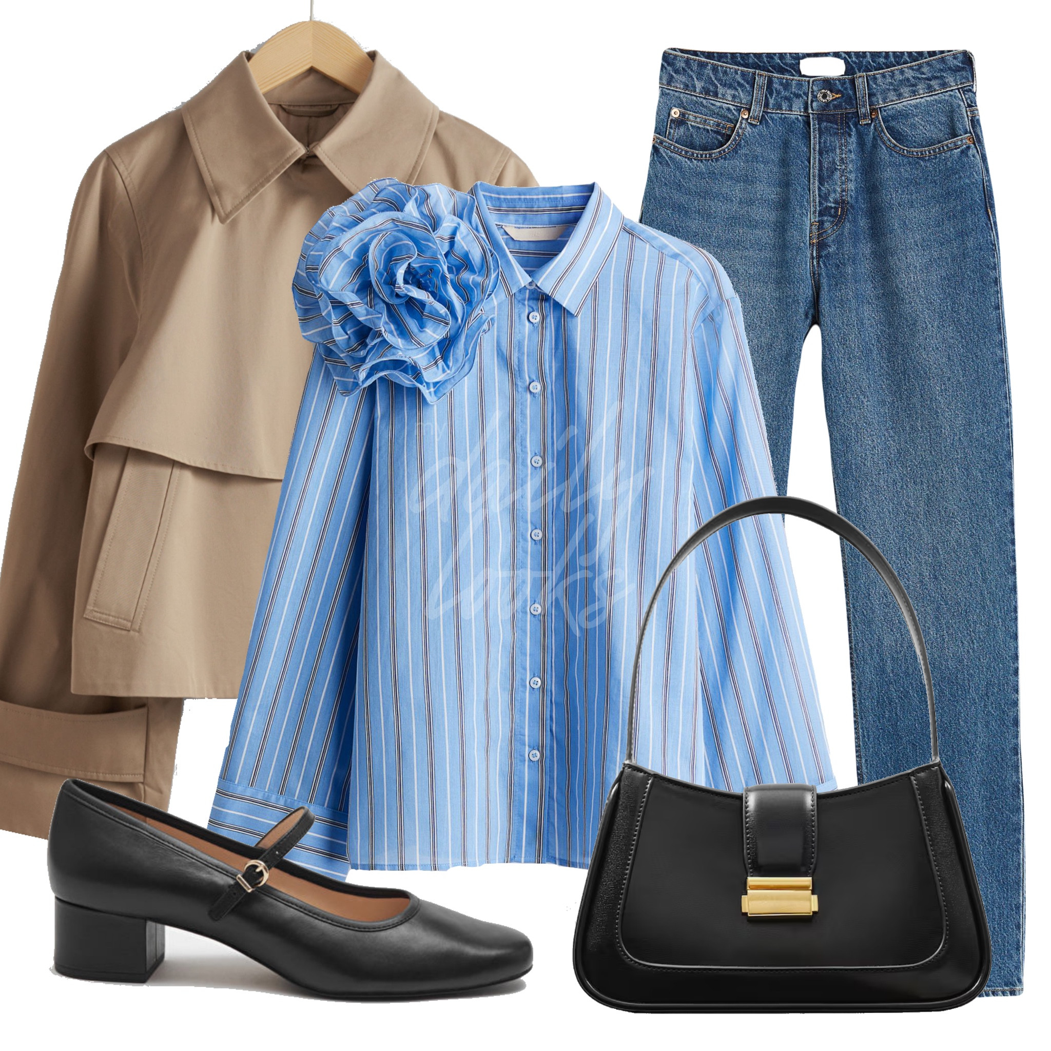 Can’t be more in love with this cropped trench coat 🖤 Stunning piece to add to your capsule wardrobe. Short trench coat, cropped trench coat jacket, straight blue jeans, Mary Jane shoes, black handbag. Spring outfit, casual look, spring fashion, spring style, easy styling, outfit board, simple everyday look, chic & basic outfit, primavera.

#LTKstyletip #LTKSeasonal #LTKshoecrush