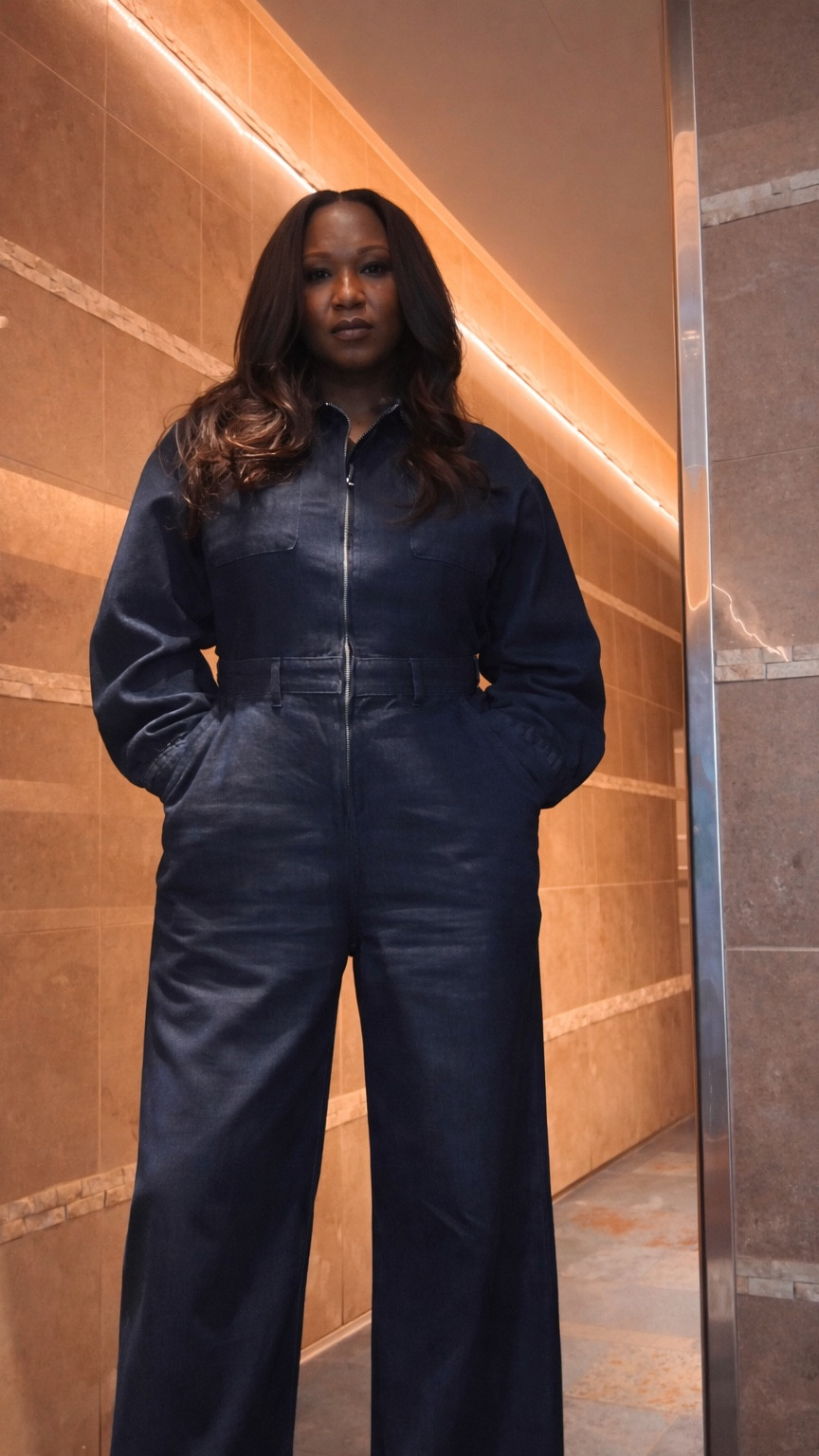 Easy denim jumpsuit from SHEIN 🤍 Zip-front, elastic waist, straight-leg fit, and comfy stretch denim. Flattering, curve-friendly, and perfect for everyday wear, errands, brunch, or casual outings.

#LTKSaleAlert #LTKootd #LTKOver40