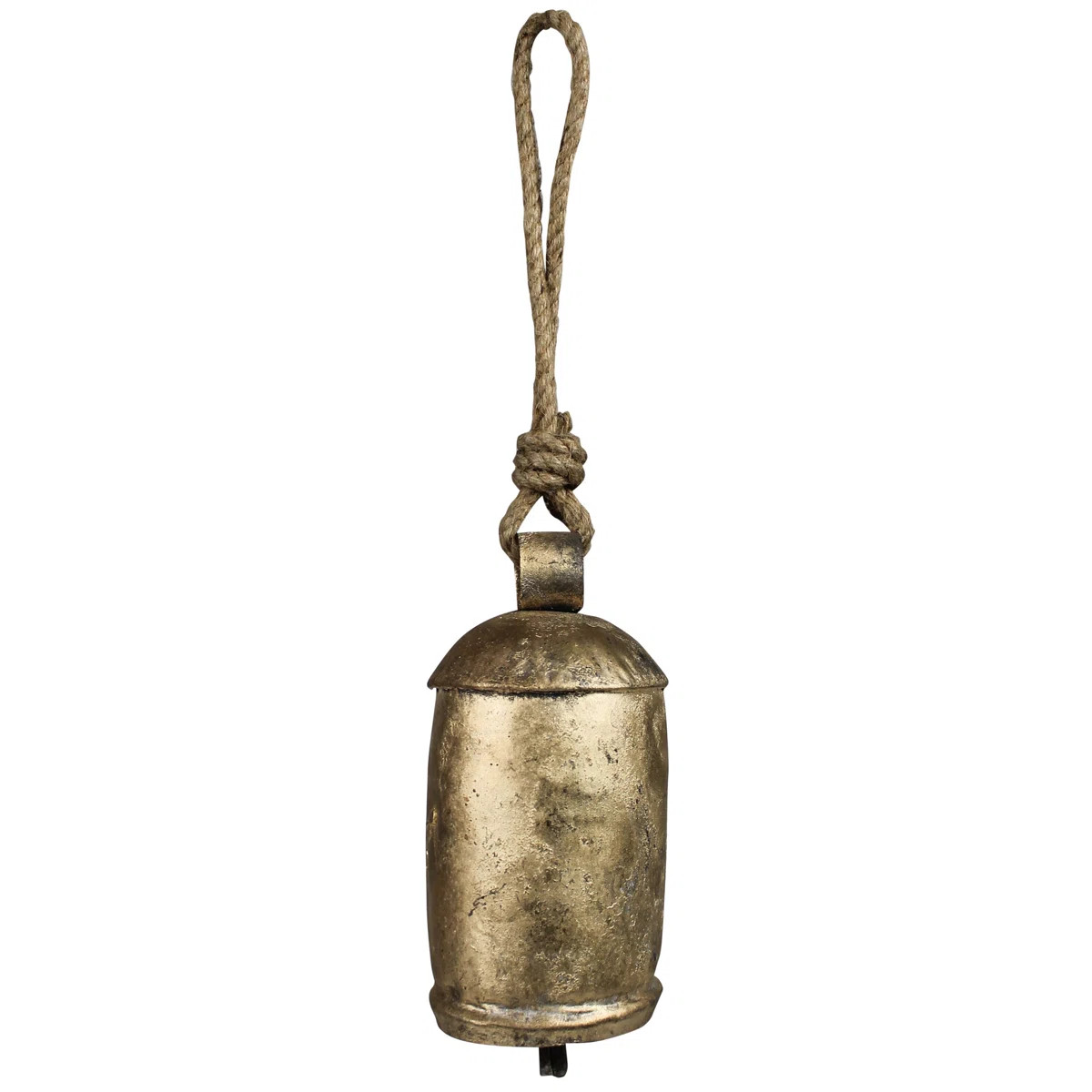Gracie Oaks Chauk Bell With Rope Hanger, Brass - Lrg | Wayfair | Wayfair North America
