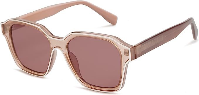 SOJOS Classic Square Sunglasses for Men Women Retro Trendy Shades UV400 Protection SJ2263 | Amazon (US)