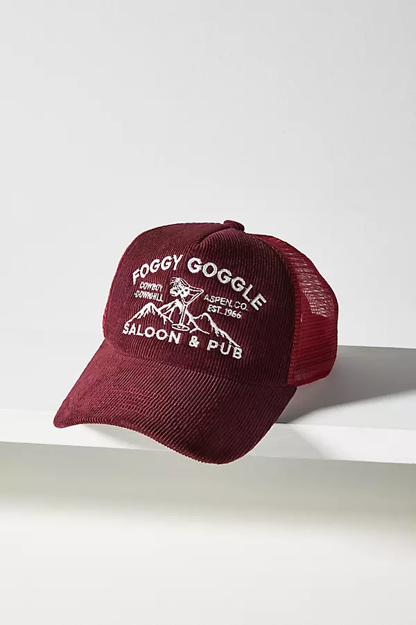 Worn/West Foggy Goggle Corduroy Trucker Hat | Anthropologie (US)