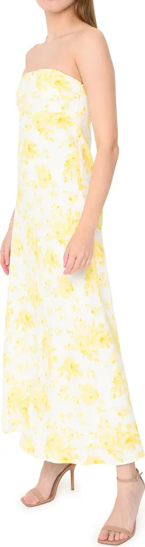 All Yours Strapless Linen Blend Maxi Dress | Nordstrom