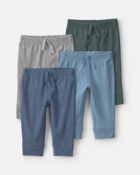 Baby Boy 4-Pack Pull-On Pants - Blue/Green | Carter's Inc