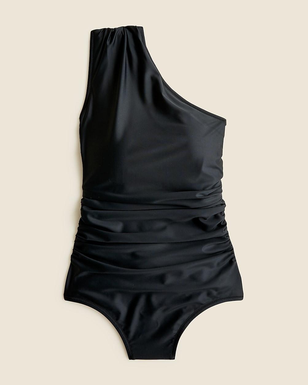 Long-torso ruched one-shoulder one-piece | J. Crew US