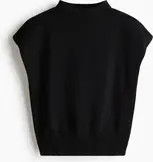 H&M Cap-sleeved Fine-knit Top in Light Khaki Green at Nordstrom, Size Medium | Nordstrom