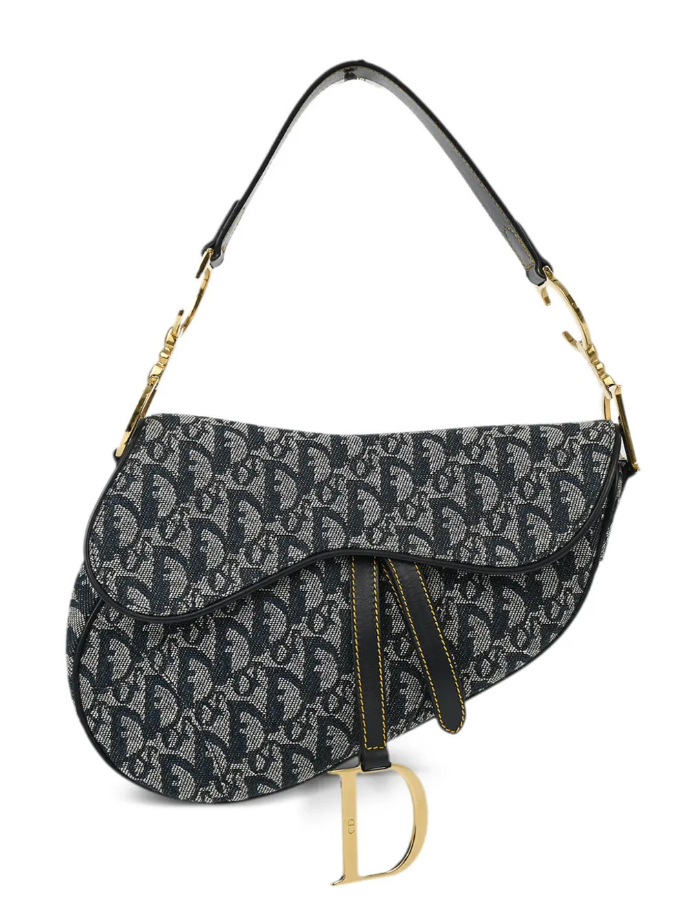 Christian Dior Pre-Owned 2002 Trotter Saddle Shoulder Bag | Blue | FARFETCH BB | Farfetch Global