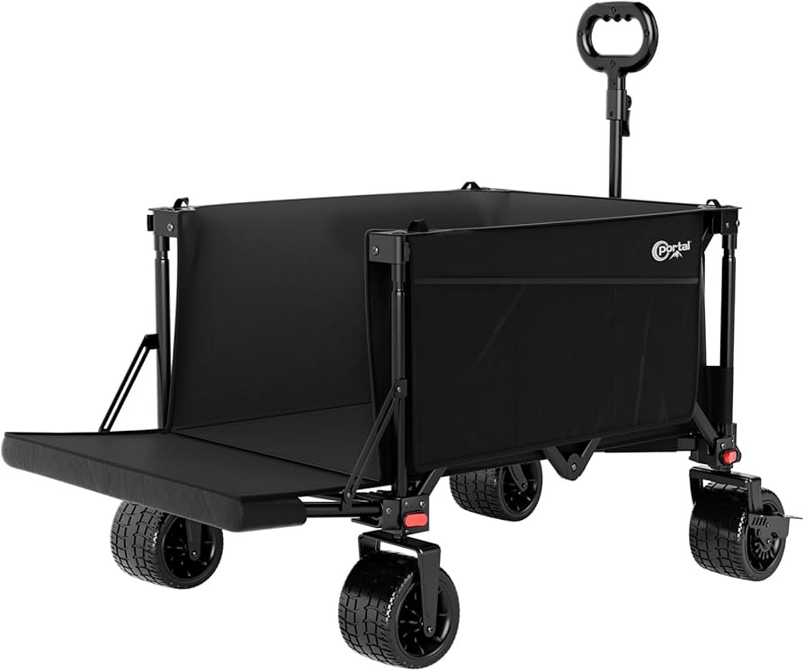 PORTAL Collapsible Folding Beach Wagon with Big Wheels and Tailgate for Sand, 325LBS Heavy Duty U... | Amazon (US)