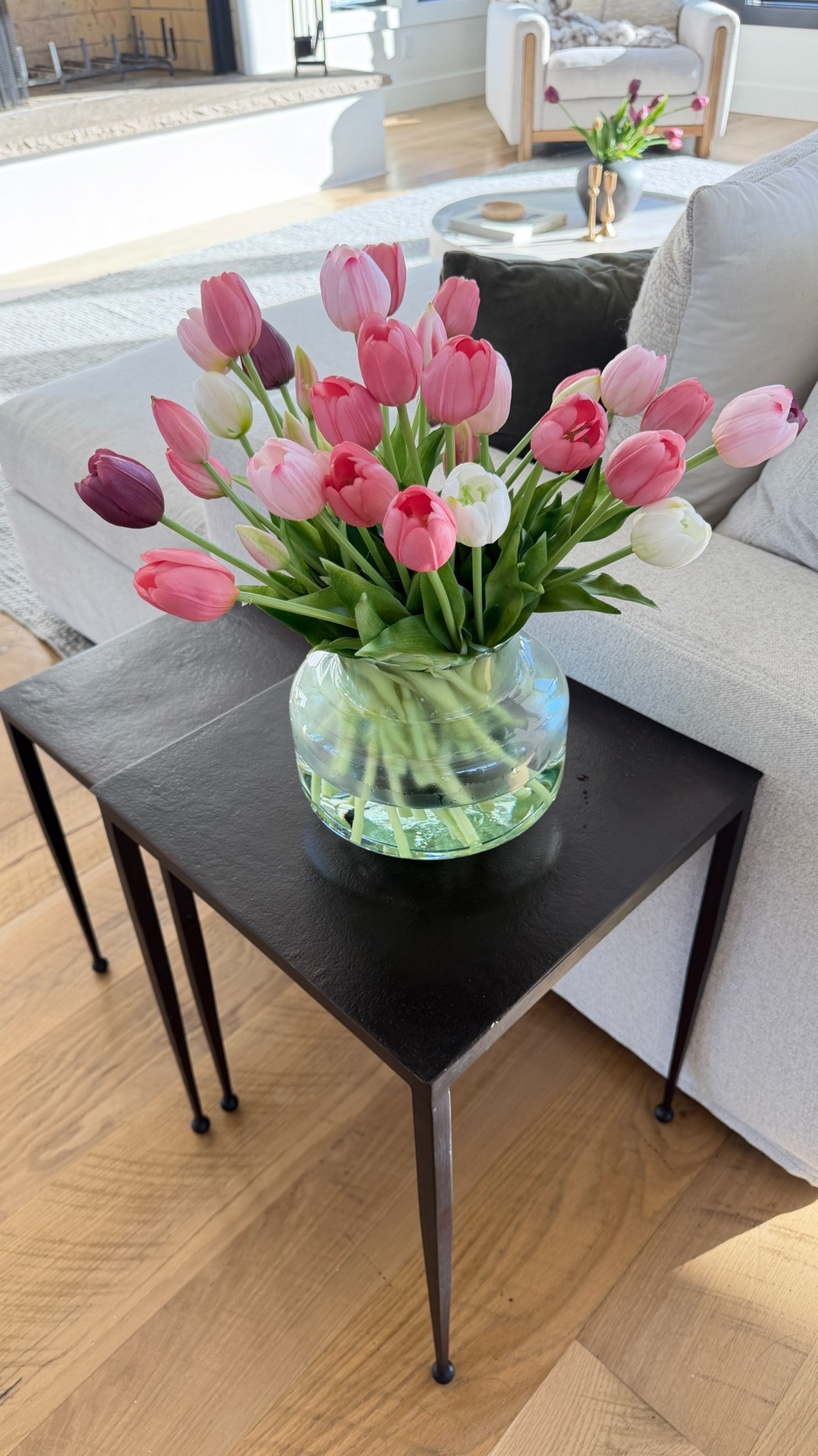Fresh flowers have a way of making a home feel instantly more inviting. 🌷

These pink tulips bring just the right touch of color while keeping everything light, airy, and elegant. They’re my favorite little update whenever a space needs a fresh, cheerful feel, and they never fail to brighten the room.

#LTKmomlife #LTKvlog #LTKHome