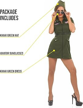 fun shack Womens Fighter Pilot Costume Women, Aviator Costume For Women, Flight Suit Women Costume,  | Amazon (US)