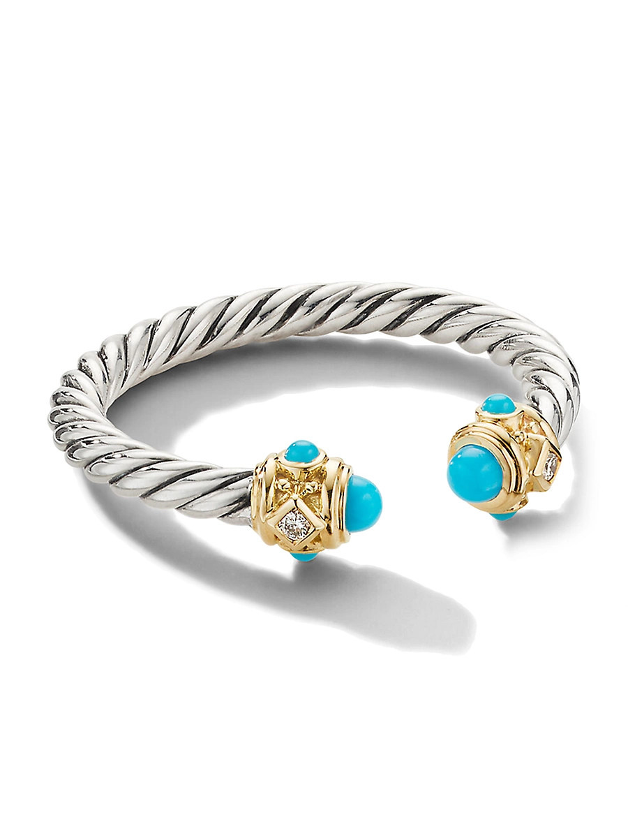 David Yurman Women's Renaissance Ring in Sterling Silver - Turquoise - Size 8 | Saks Fifth Avenue