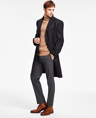Michael Kors Men's Classic Fit Luxury Wool Cashmere Blend Overcoats - Macy's | Macy's