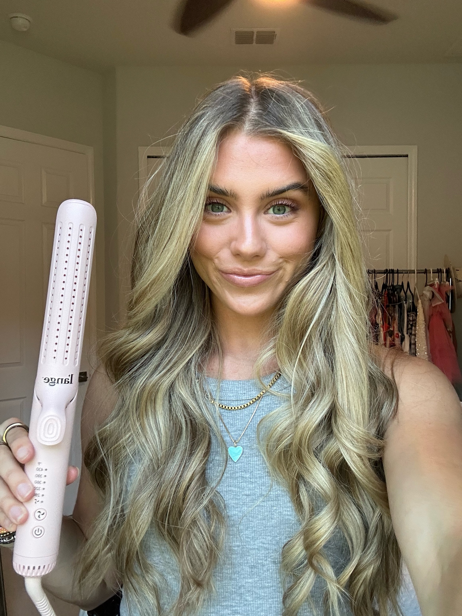 Lange Le Duo hair tool. Le Duo lets you achieve it all. The lightweight, ergonomic styler features an easy-to-use clip and is studded with tiny air vents to instantly cool and lock in your curls. Create and set a variety of long-lasting looks with just one tool! Designed for all hair types and lengths, our original Le Duo may be preferred by those with shoulder length hair or shorter and Le Duo Grande by those with hair that falls below the shoulders.

#LTKFindsUnder100 #LTKBeauty #LTKTravel