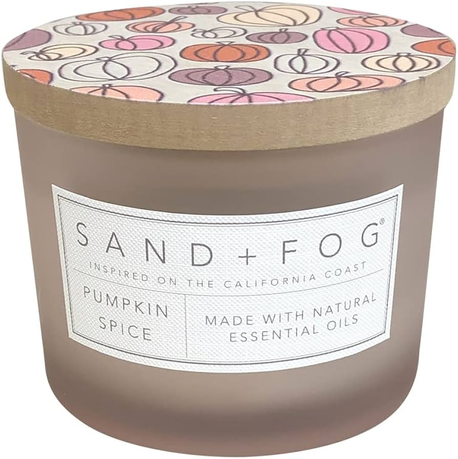 Sand + Fog Scented Candle - Pumpkin Spice \u2013 Additional Scents and Sizes \u2013 100% Cotton L... | Amazon (US)