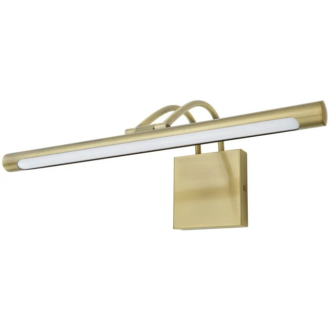 Maxxima 17 in. LED Picture Light w/ Antique Brass Finish, 1000 Lumens, 3000K Warm White, Hardwire... | Walmart (US)