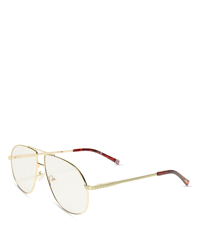 Le Specs Schmaltzy Aviator Blue Light Glasses, 60mm | Bloomingdale's (US)