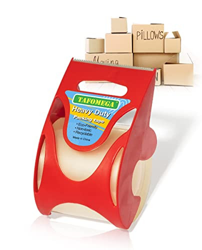 Clear Packing Tape-Heavy Duty Packing Tape for Moving Boxes-No Noise Packaging Tape with Dispenser Releases Smoothly and Quietly-1.96 Inch X 27 Yards | Amazon (US)
