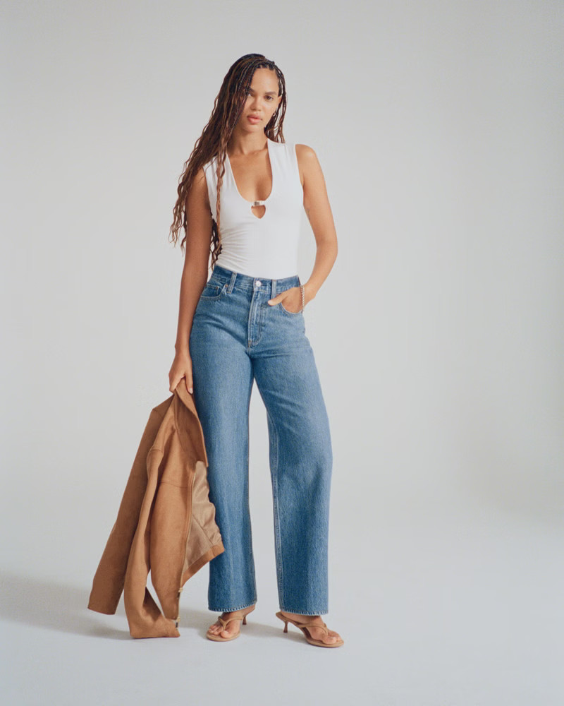 Curve Love High Rise Loose Jean | Abercrombie & Fitch (US)