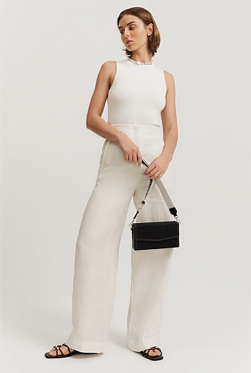 Organically Grown Linen Yarn Dyed Pant | Country Road