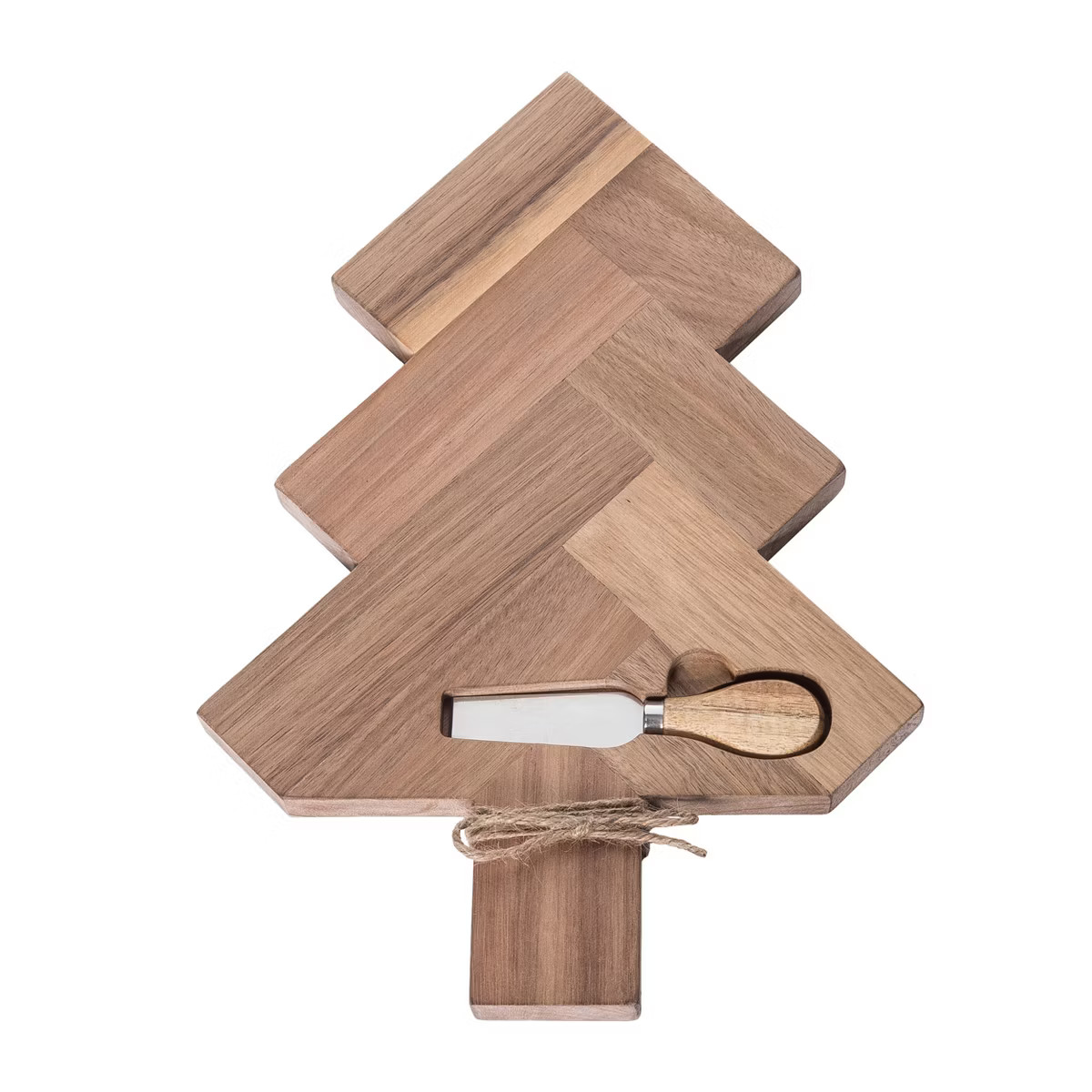 Transpac Wood 9.65 in. Brown Christmas Tree Serving Board | Target