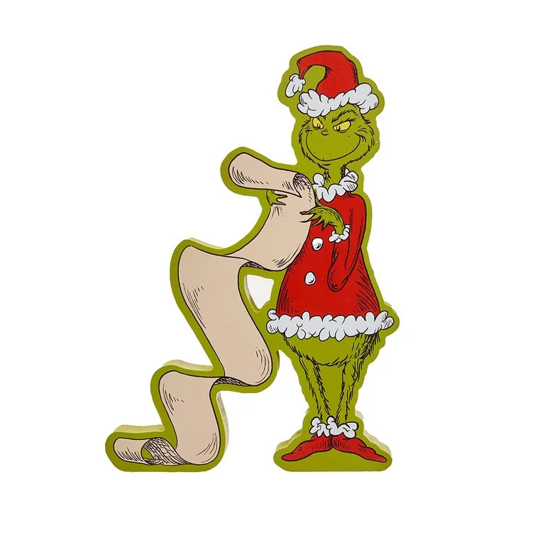 Dr. Seuss' The Grinch Wood Block Decor - Walmart.com | Walmart (US)