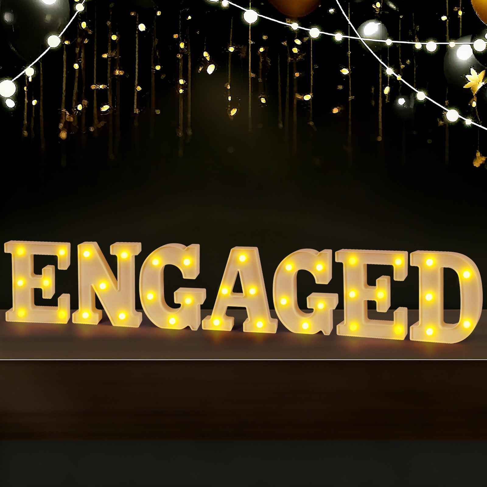 Engagement Party Decorations Wedding Decorations, 7Pcs Engagements Party Decor Engaged Decoration... | Amazon (US)