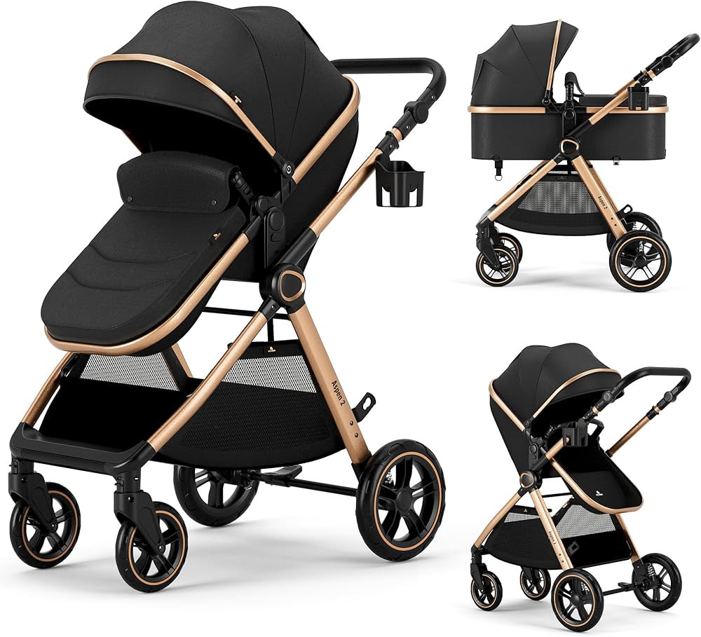 2 in 1 Baby Stroller, Convertible Bassinet Pushchair for Infants and Newborns 0-36 Months | Amazon (US)
