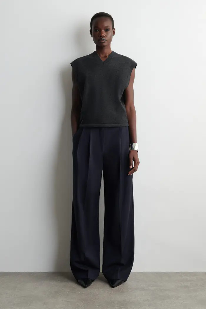 COS Relaxed Twill Wide-Leg Pants | Nordstrom | Nordstrom