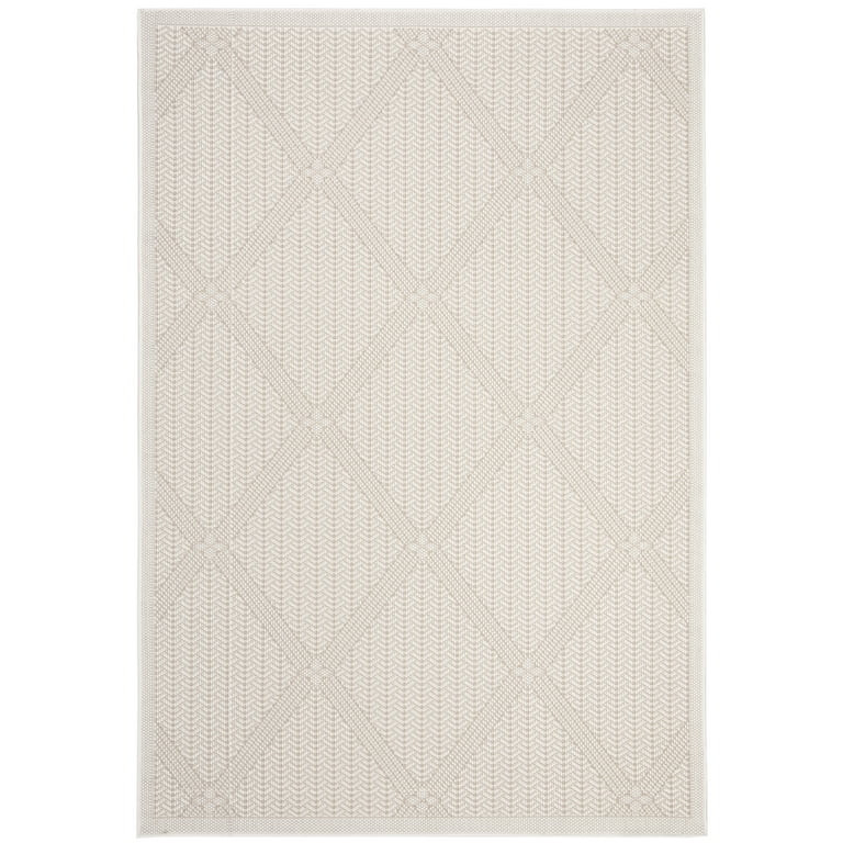 SAFAVIEH Bermuda Julijana Geometric Diamonds Indoor/Outdoor Area Rug Cream/Beige, 4' x 6' | Walmart (US)