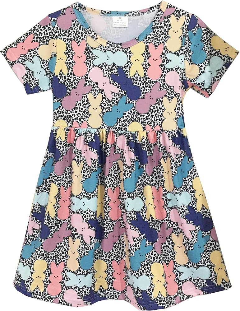 Little Kids Toddler Baby Girl Easter Eggs Bunny Cute Rabbit Spring Summer Pearl Dress | Amazon (US)