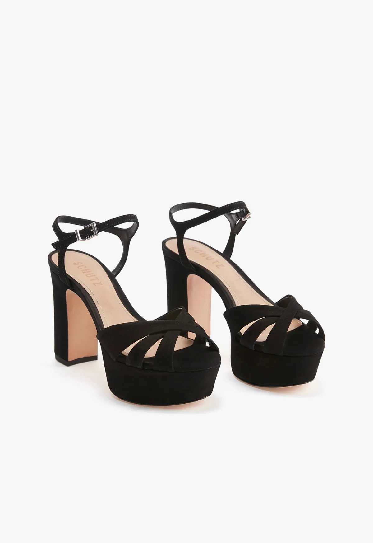 Keefa Platform Sandal | Black Suede - SCHUTZ | Schutz (US)