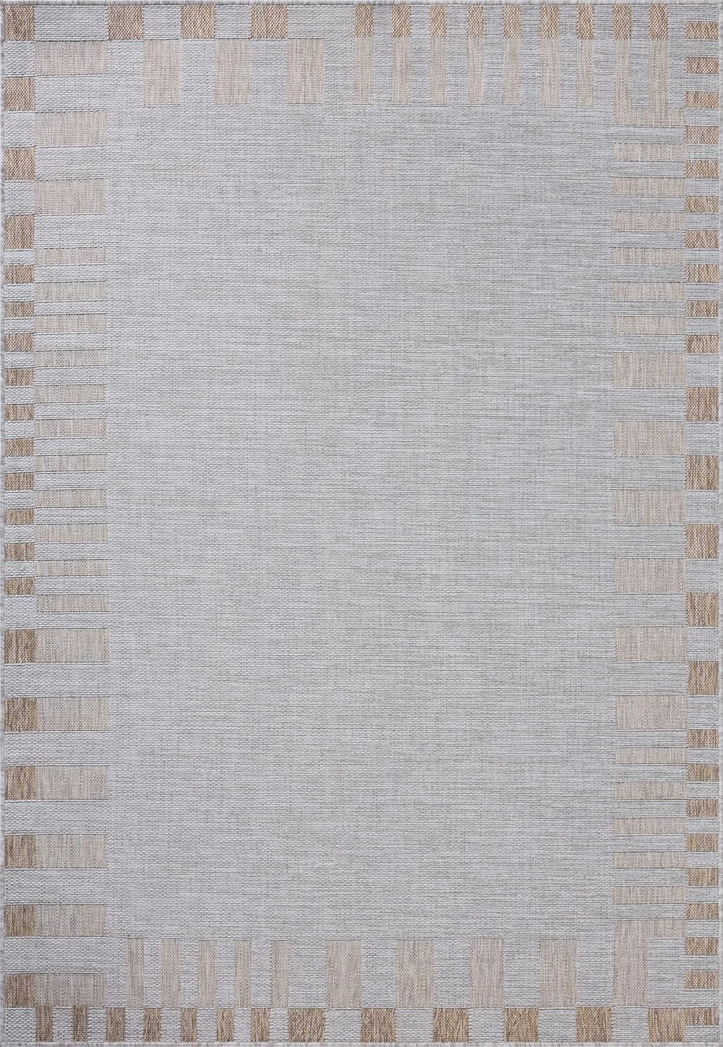 Loloi Amber Lewis Topanga Collection TOP-08 Silver/Natural 5'-3" x 7'-6" Indoor/Outdoor Area Rug | Amazon (US)