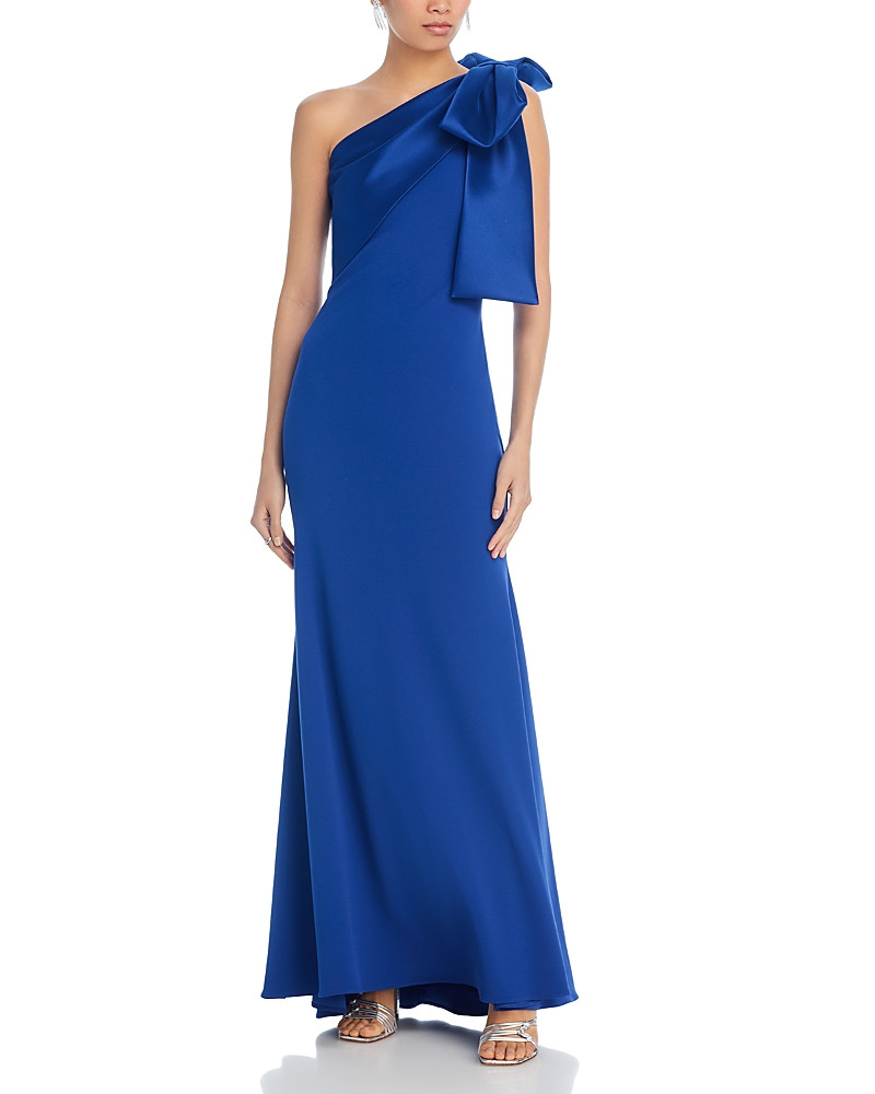 Aqua Long Satin Bow Maxi Dress - Exclusive | Bloomingdale's (US)