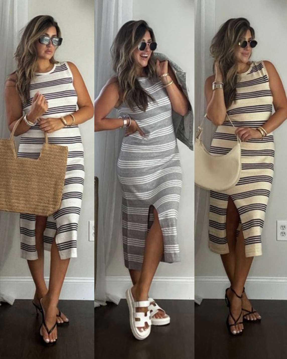 Cute summer dress! Wearing med in gray and cream and small in white-can’t go wrong in sizing! Xx (limited time deal on Amazon!) 

#LTKxNSale #LTKTravel #LTKFindsUnder50