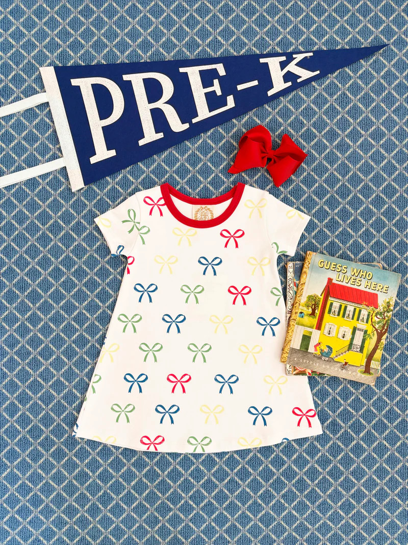 Polly Play Dress - Ribbon Reminder with Richmond Red | The Beaufort Bonnet Company