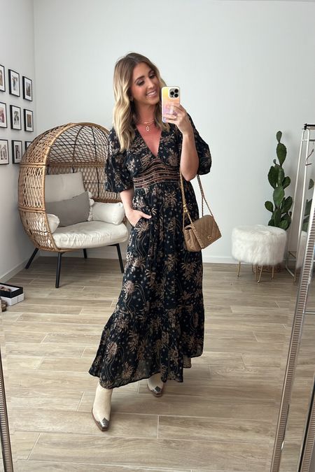 Yesterdays outfit for an event! Free people dress runs tts and has pockets. Comes in other colors. Boots run tts. Necklaces 20% off with code MELISSA20 

#LTKunder100 #LTKshoecrush #LTKstyletip