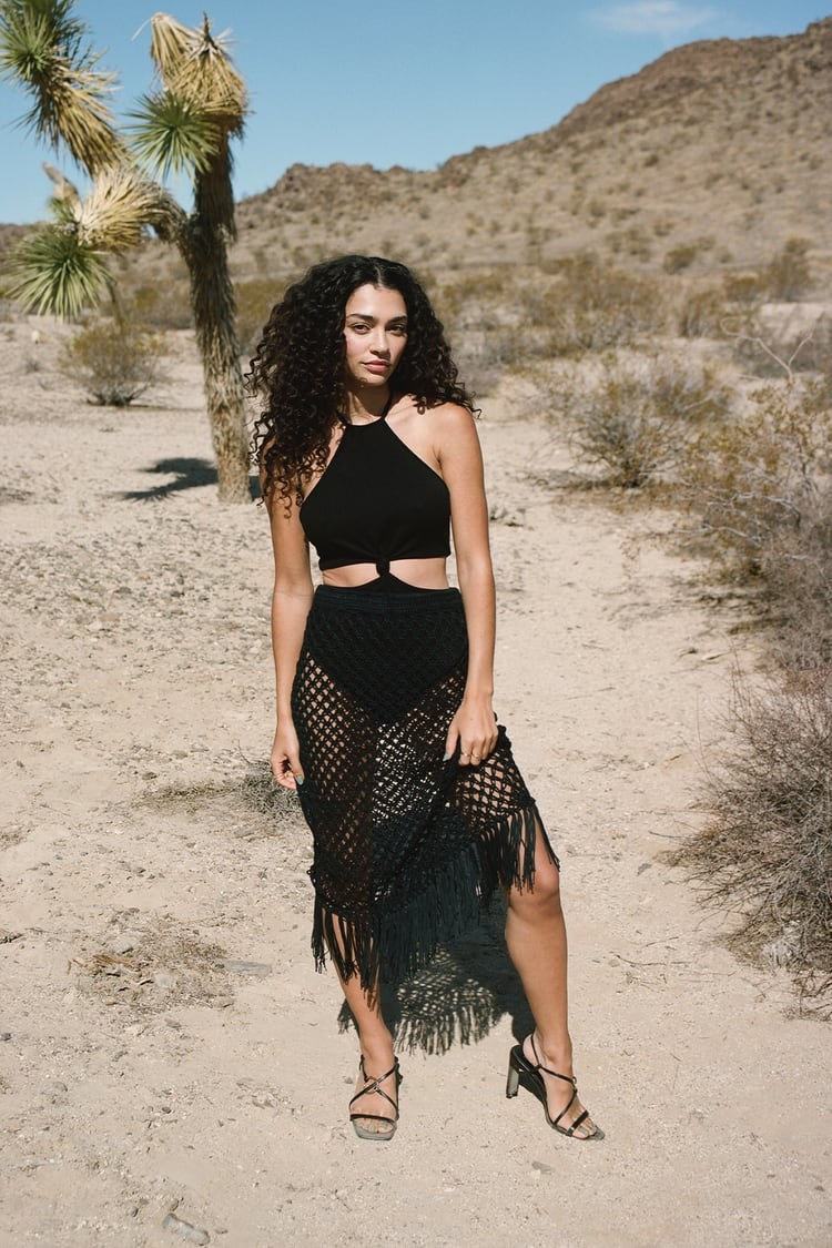 Risque Business Black Ribbed Knot-Front Halter Bodysuit | Black Bodysuit Outfit | Bodysuits | Lulus (US)