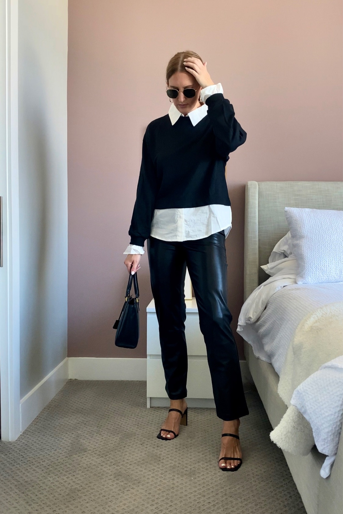 Fall outfit idea with these Abercrombie leather pants! This could also be worn to work with flats! #sweater #amazonfashion #abercrombie

#LTKstyletip #LTKunder50 #LTKunder100