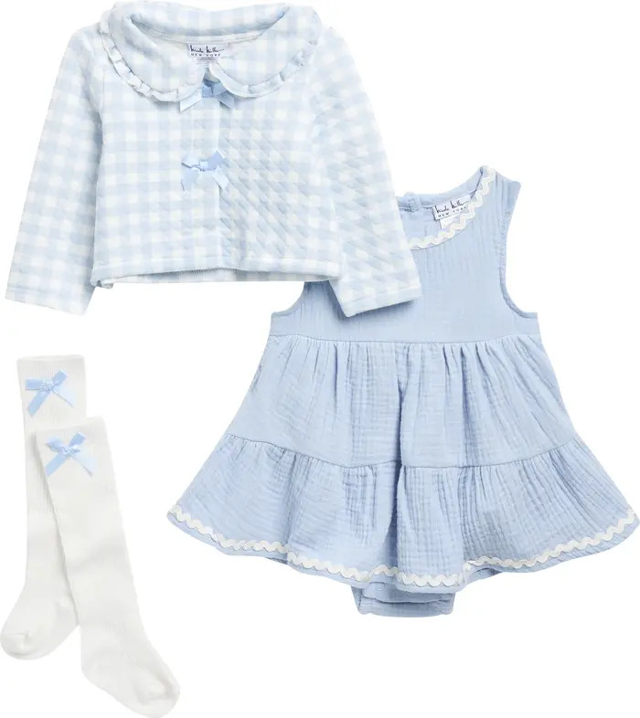 Nicole Miller Dress, Cardigan, Bloomers & Socks Set | Nordstromrack | Nordstrom Rack