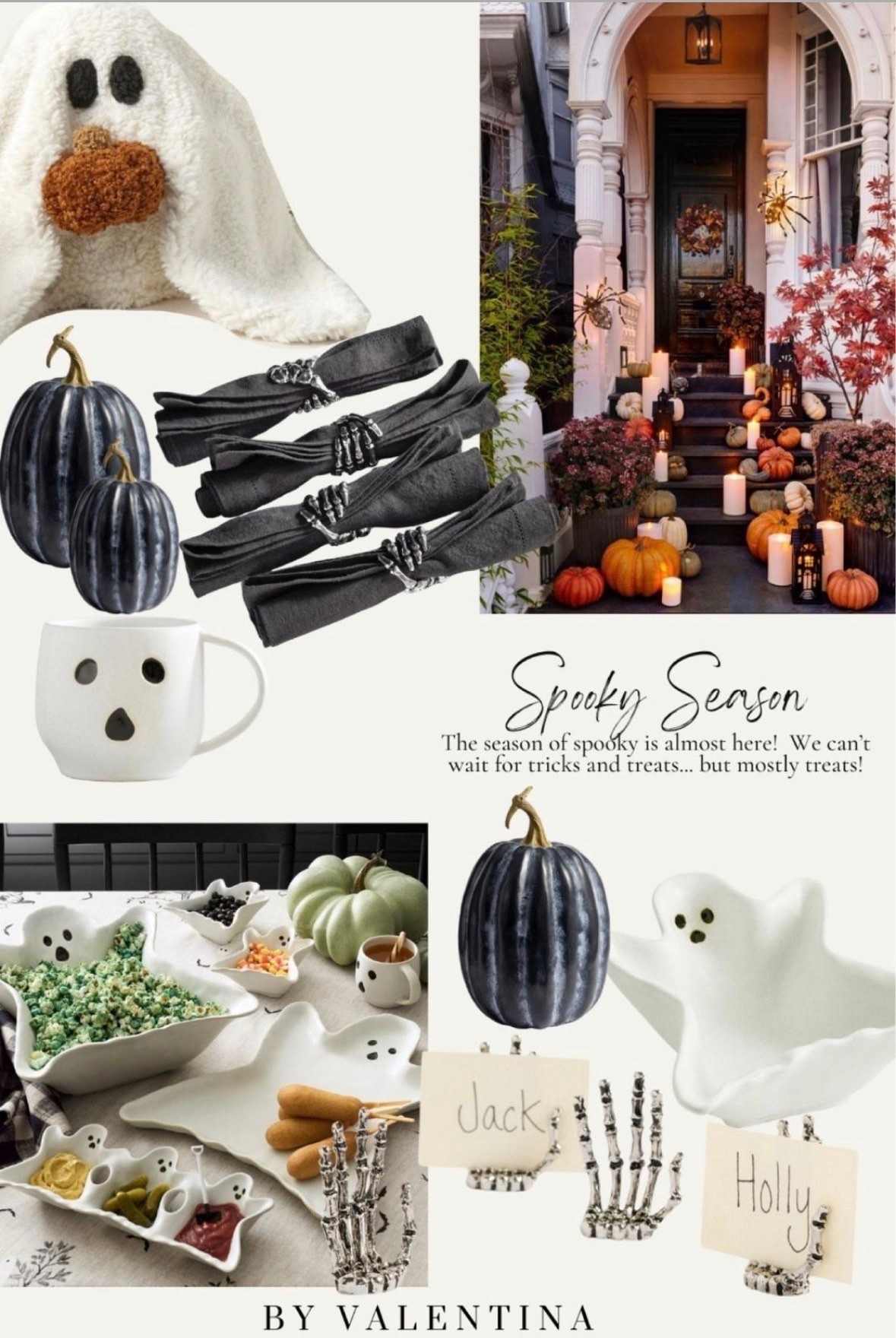 Spooky Season: 
The season of spooky is almost here!  We can’t wait for tricks and treats... but mostly treats!

#Halloween #HouseofValentina

#LTKHome #LTKSeasonal #LTKSaleAlert