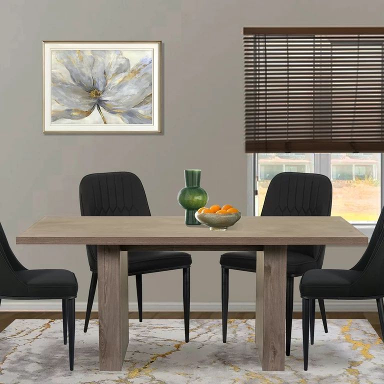 GIA Design Group 70 Inch Wood Rustic Rectangular Dining Room Table,Walnut | Walmart (US)
