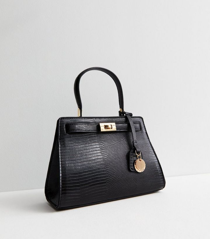 Black Premium Faux Croc Top Handle Cross Body Bag
						
						Add to Saved Items
						Remove fr... | New Look (UK)