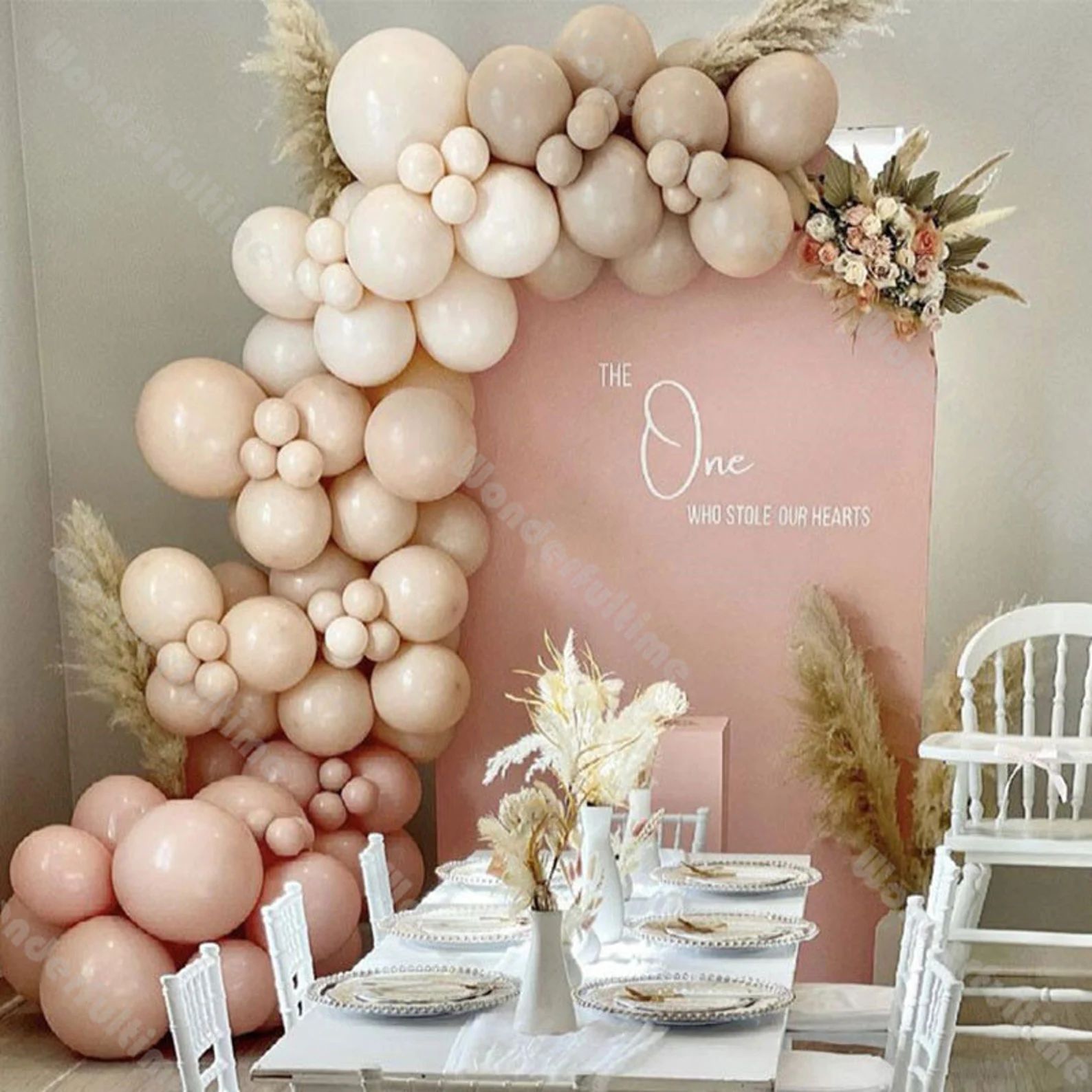 115pcs Doubled Cream Peach and Peachy Beige Balloon Garland | Etsy | Etsy (US)