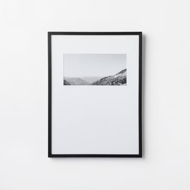 18" x 24" B&W Layered Landscape Weighted Mat Framed Wall Print - Threshold™ designed with Studi... | Target